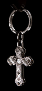  KEY RING MONOGRAM CROSS